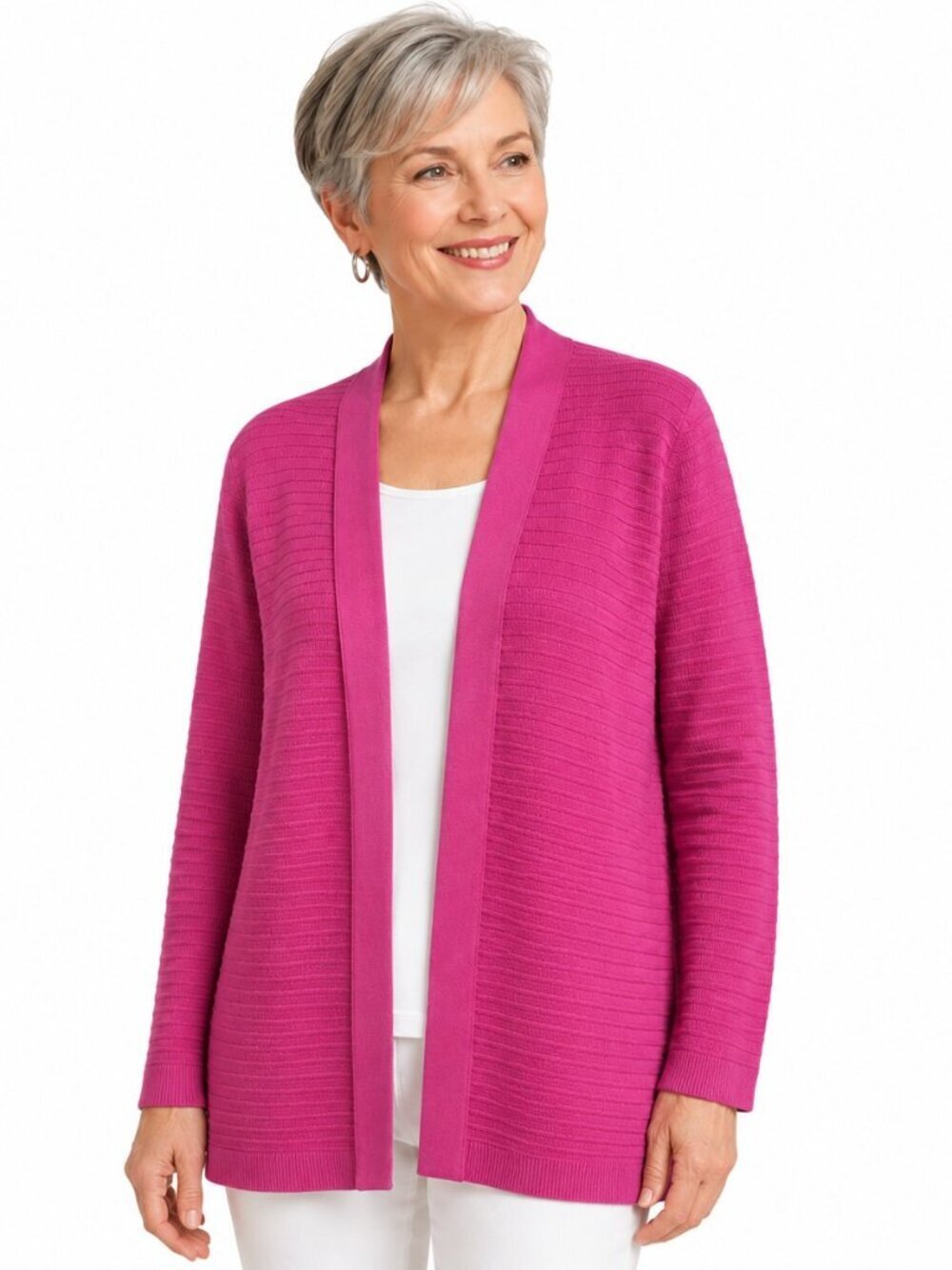 Vintage Missoni Made in Italy Magenta Pink Cardigan Sweater